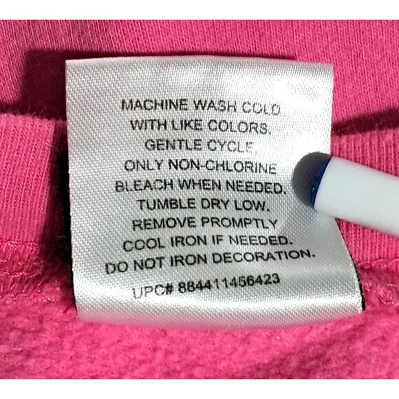 Disney Pink Minnie Mouse Angry Womens Sweatshirt M(7-9) Cotton/Polyester Crewnec - Picture 4 of 12